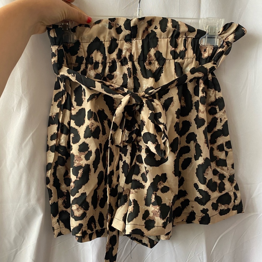SHEIN leopard shorts